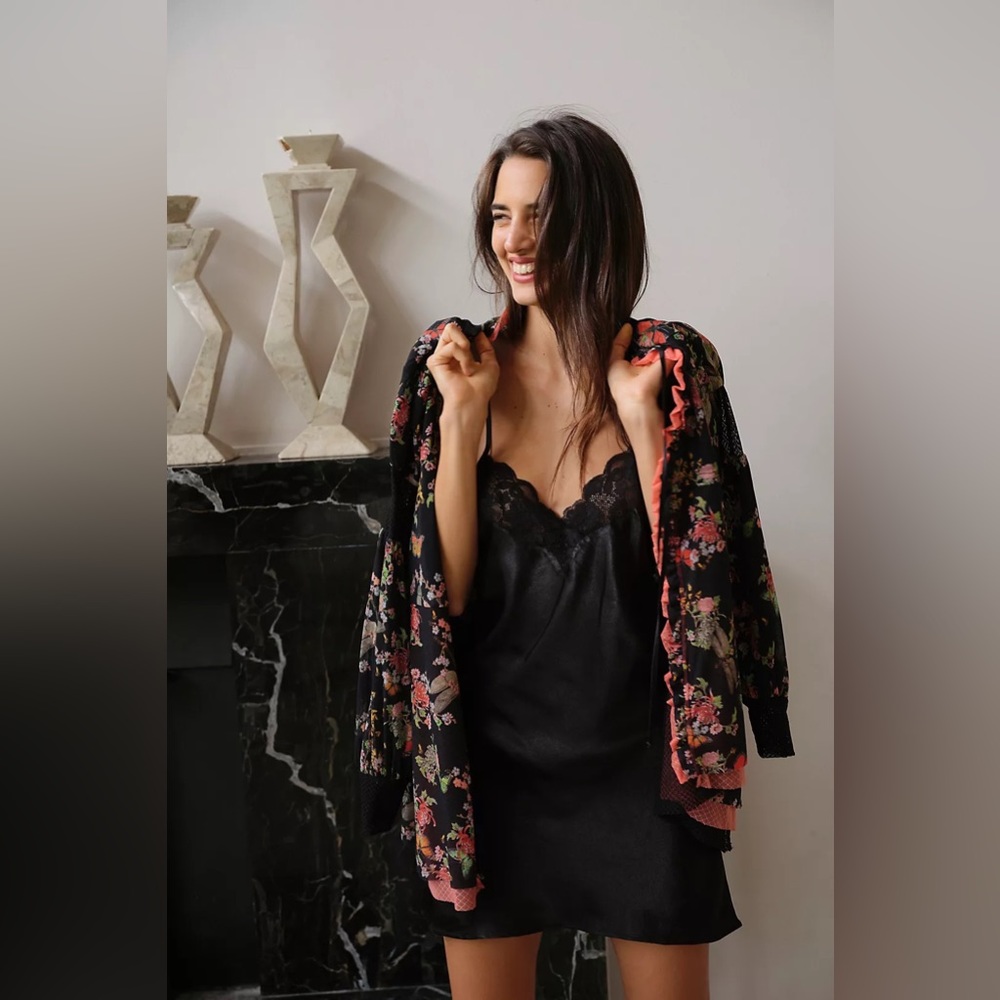 Free people Make It Double slip robe HAH ROMANTIC LACE STYLE